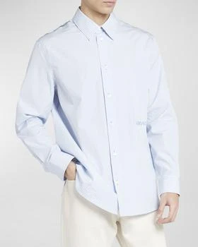 推荐Men's Striped Sport Shirt with Back Print商品