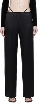 Alexander Wang | Black Crystal Thong Lounge Pants 3.4折, 满1件减$4, 满一件减$4