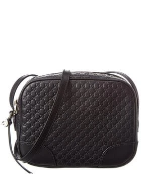 Gucci | Gucci GG Leather Crossbody, Black 7折