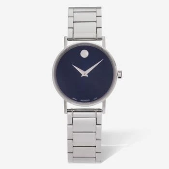 推荐Movado Bold Blue Dial Stainless Steel Women's Quartz Watch 607235商品