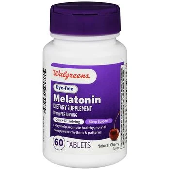 Walgreens | Dye Free Melatonin 10 mg Quick-Dissolving Tablets (60 days) Natural Cherry,商家Walgreens,价格¥73