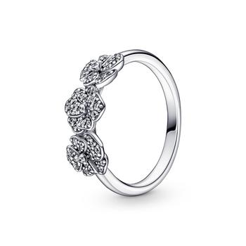 潘多拉戒指是什么牌子, PANDORA | Triple Pansy Flower Ring商品图片 8.9折