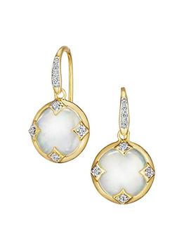 商品Mogul Chakra 18K Gold, Diamond & Mother-Of-Pearl Cross Earrings图片