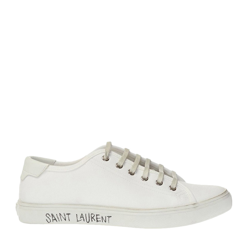 商品Yves Saint Laurent | YSL 圣罗兰 女士白色棉帆布鞋 606446-GUZ20-9030,商家Beyond Italylux,价格¥2363图片