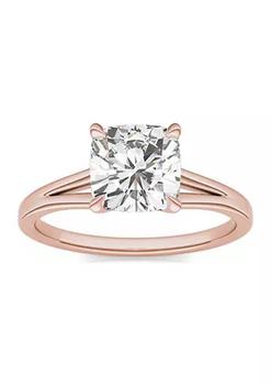 Charles & Colvard, Charles & Colvard | Charles & Colvard 2.06 ct. t.w. Lab Created Cushion Cut Moissanite Solitaire Ring in 14k Rose Gold商品图片 