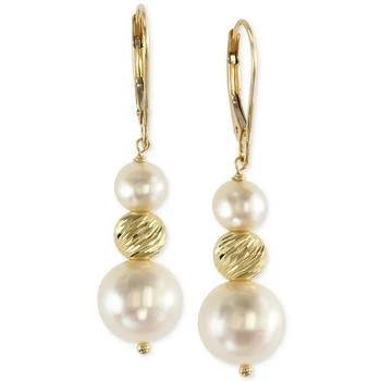 Effy | EFFY® Cultured Freshwater Pearl Drop Earrings in 14k Gold (5-1/2mm and 11mm) 独家减免邮费