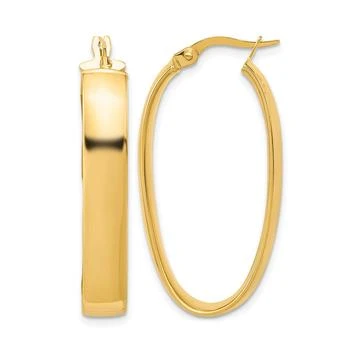 Diamond2Deal | 14K Yellow Gold Oval Shape Hoop Earrings 35mm,商家Premium Outlets,价格¥7971