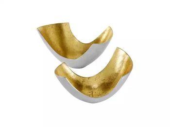 Rosemary Lane | Aluminum Contemporary 2 Piece Abstract Decorative Bowl Set,商家Macy's,价格¥718