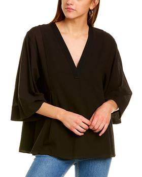 vince衬衫, Vince | Vince Double V-Neck Popover Top商品图片 3.3折