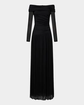 Diane von Furstenberg | Aron Ruched Off-Shoulder Gown,商家Neiman Marcus,价格¥3776