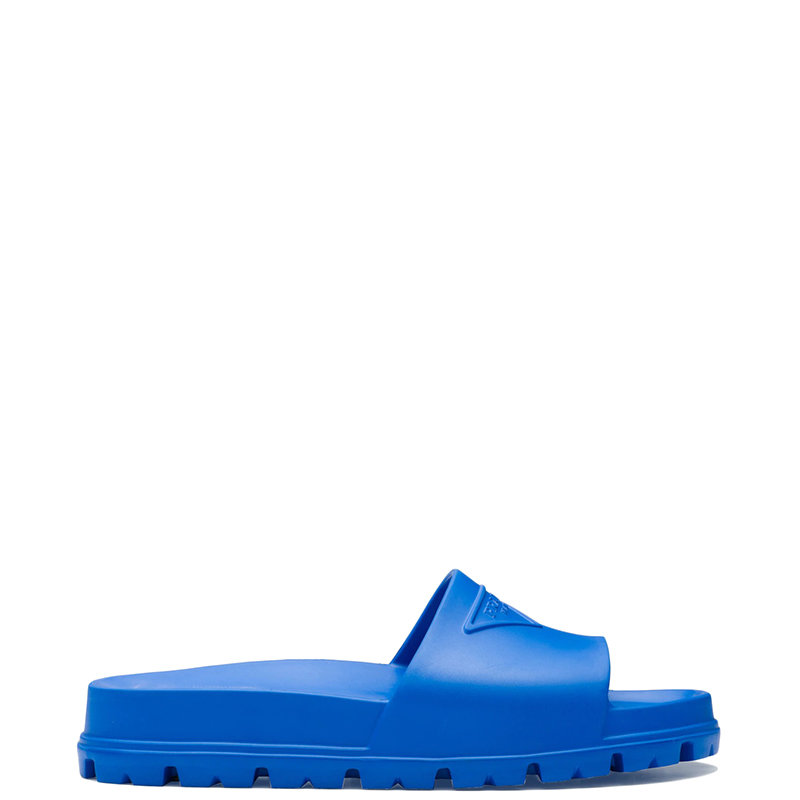 Prada | 【预售3-7天】PRADA/普拉达 22年春夏新款 男士浅蓝色橡胶Logo压花拖鞋2X3085_3LKV_F0013商品图片,7.9折, 包邮包税