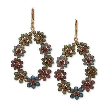Lonna & Lilly | Gold-Tone Glass Flower Wreath Drop Earrings 独家减免邮费