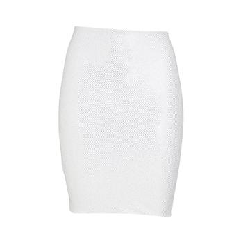 推荐Crystal-embellished Stretch-jersey Mini Skirt商品