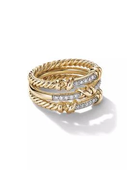 David Yurman | Petite Helena Wrap Three Row Ring in 18K Yellow Gold,商家Saks Fifth Avenue,价格¥28711