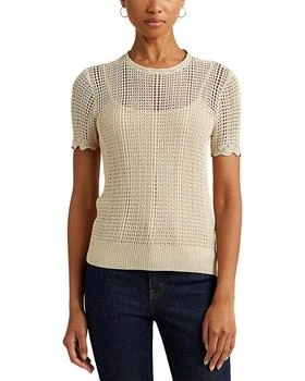 Ralph Lauren | Pointelle Knit Short Sleeve Sweater 4.9折