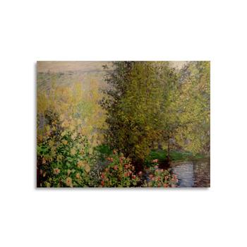 推荐Claude Monet Corner of the Garden at Montgeron, 1876 Floating Brushed Aluminum Art - 22" x 25"商品