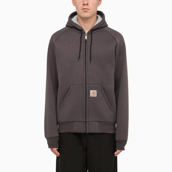 推荐Grey jacket with zip and hood商品