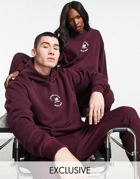 推荐New Balance unisex life in balance hoodie in burgundy商品
