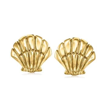 Ross-Simons | Ross-Simons Italian 14kt Yellow Gold Seashell Earrings,商家Premium Outlets,价格¥6514