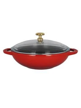 Chasseur | French Cast Iron Wok & Glass Lid,商家Saks OFF 5TH,价格¥977