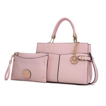 MKF Collection by Mia K. Farrow, MKF Collection by Mia k. | Tenna Vegan Leather Women’s Satchel Bag with Wristlet商品图片 3.7折