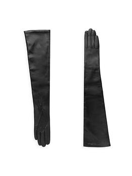 商品Carolina Amato | Leather Elbow Length Gloves,商家Saks Fifth Avenue,价格¥1838图片