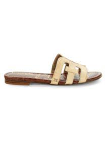 product Bay Croc-Embossed Leather Slides image