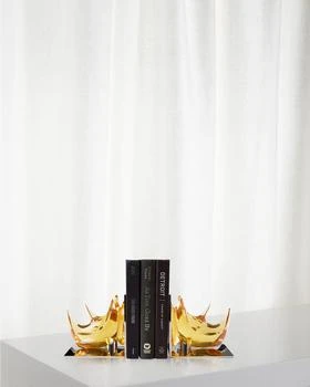 Jonathan Adler | Acrylic Rhino Bookends Set, Amber,商家Neiman Marcus,价格¥3649