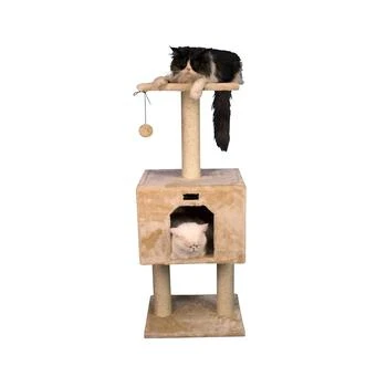 Real Wood Cat Tree With Condo And Scratch Post