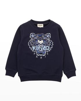 推荐Boy's Classic Tiger Embroidered Sweatshirt, Size 6-12商品