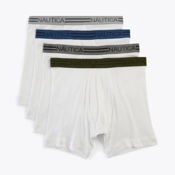 Nautica | Nautica Mens Cotton Boxer Briefs, 4-Pack 5折