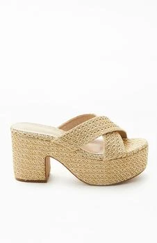 推荐Women's Rattan Platform Mule Heels商品