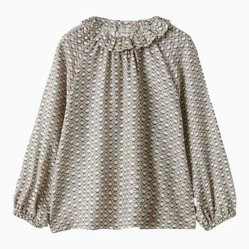 推荐Multicoloured blouse with neck ruffles商品