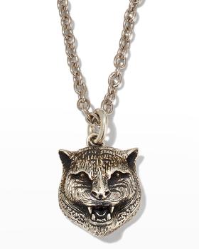 推荐Feline Head Sterling Silver Necklace商品