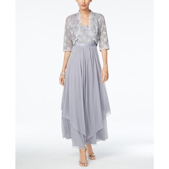 商品R&M Richards Sequined Lace Belted Gown and Jacket,商家Macy's,价格¥468图片
