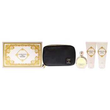 推荐Versace Eros Pour Femme by Versace for Women - 4 Pc Gift Set 3.4oz EDT Spray, 3.4oz Luxury Body Lotion, 3.4oz Luxury Bath and Shower Gel, Black and Gold Travel Beauty商品