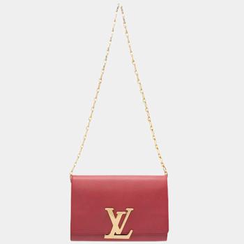 lv链条包, [二手商品] Louis Vuitton | Louis Vuitton Red Calfskin Leather Chain Louise GM Bag商品图片 6.7折