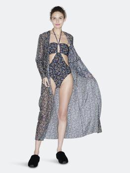ROSETTA GETTY, ROSETTA GETTY | Tie Front Tunic Black-Multi商品图片 
