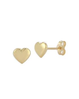 商品14K Yellow Gold Heart Stud Earrings,商家Bloomingdale's,价格¥694图片