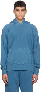 Les Tien | Blue Cotton Hoodie商品图片,4折