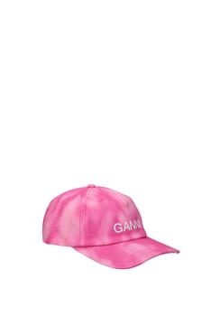 Ganni | Hats Organic Cotton Pink Hydrangea商品图片,6.2折×额外9折, 额外九折