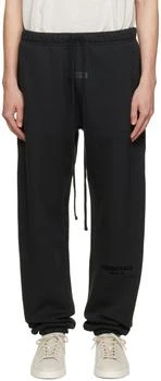 Essentials | Black Drawstring Lounge Pants,商家SSENSE,价格¥405