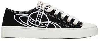商品Vivienne Westwood | Black Plimsoll Low-Top 2.0 Sneakers,商家SSENSE,价格¥1299图片