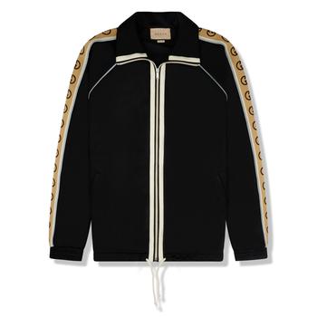 推荐Gucci GG Ribbon Black Track Jacket商品