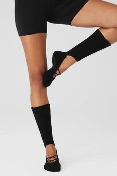 推荐Women's Strappy Siren Grip Sock - Black商品
