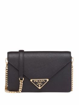 Prada | PRADA triangle logo-plaque crossbody bag商品图片,