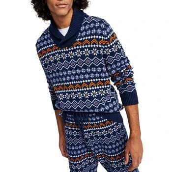 推荐Sun + Stone Mens Cotton Shawl Neck Pullover Sweater商品
