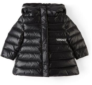 范思哲男装好不好, Versace | Baby Black Down Logo Embroidery Jacket商品图片 7.9折