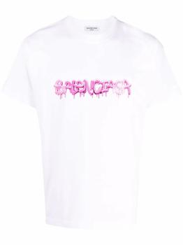 巴黎世家衬衫海淘, Balenciaga | Balenciaga Women's  White Cotton T Shirt商品图片 8.1折
