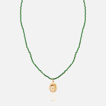推荐Hermina Athens Women's Ygeia Necklace - Emerald商品